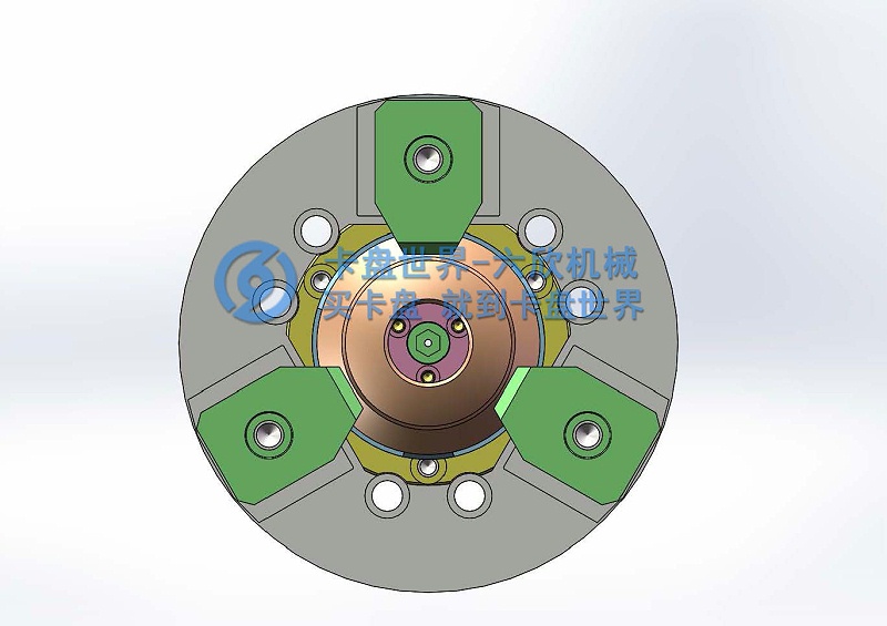 行星齿轮工件指形卡盘BF夹持方案