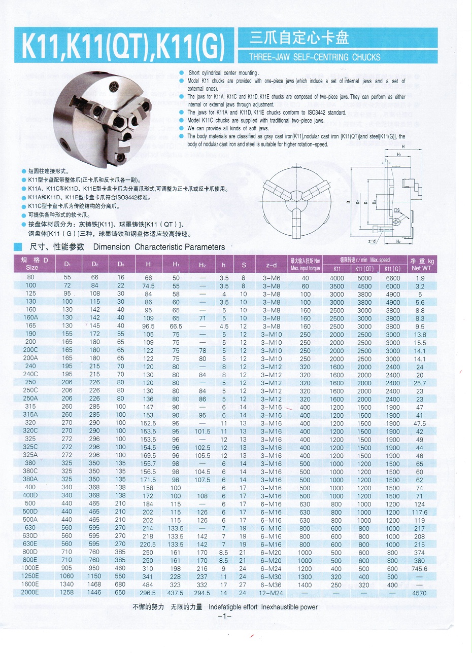 环球三爪自定心卡盘