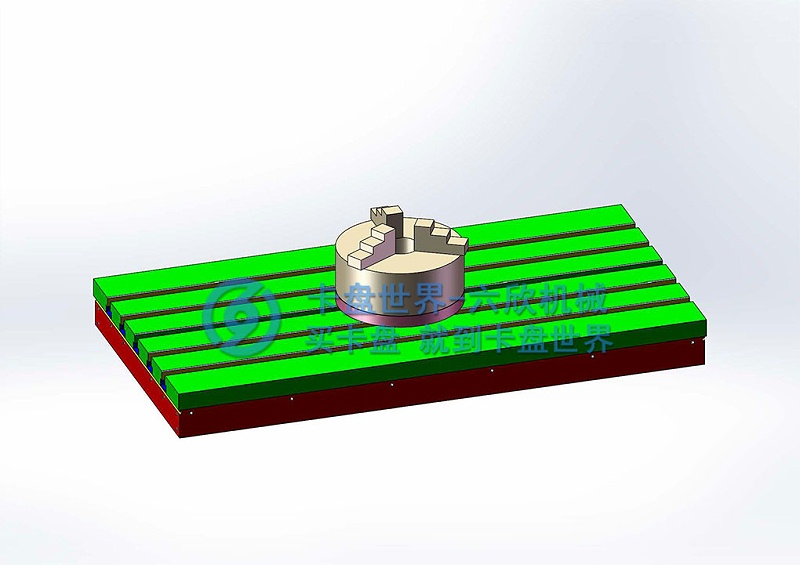 加工中心工作台手动卡盘连接方案