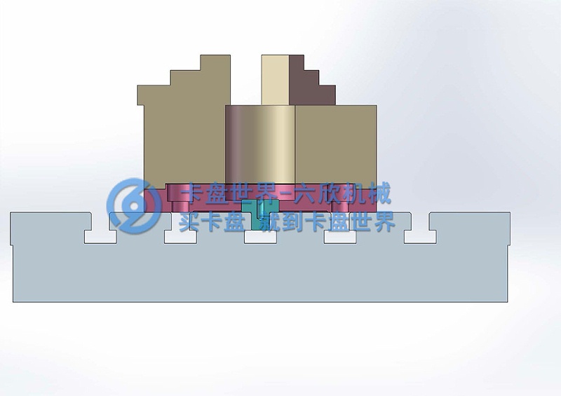 加工中心工作台手动卡盘连接方案